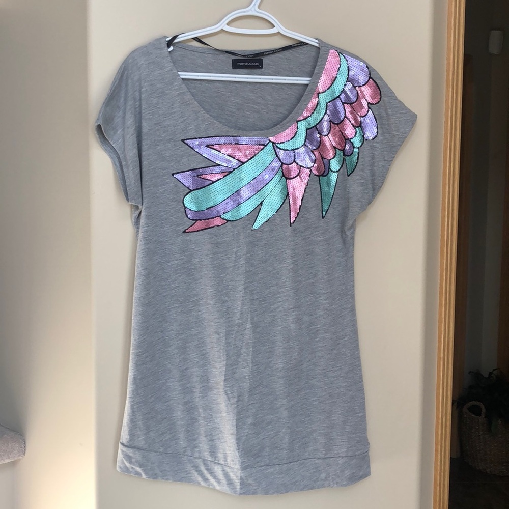 NWOT Pastel Sequin T-Shirt